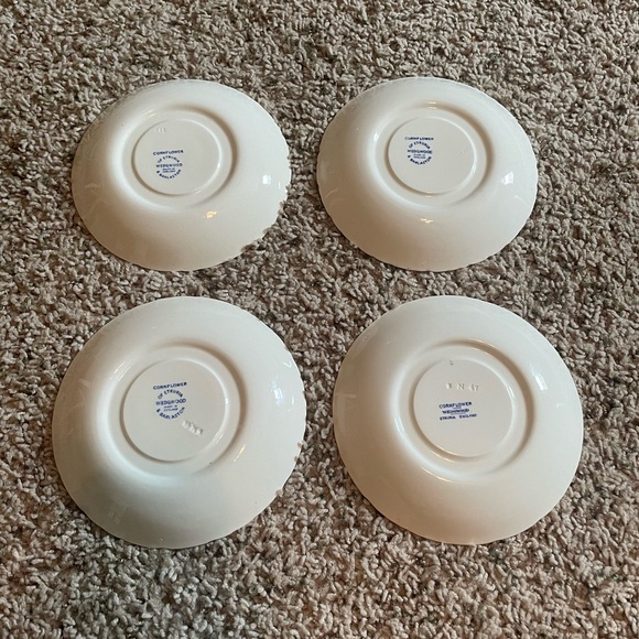 Wedgewood Cornflower of Etruria made in England Set of 4 Saucers Small Plates - Picture 2 of 10